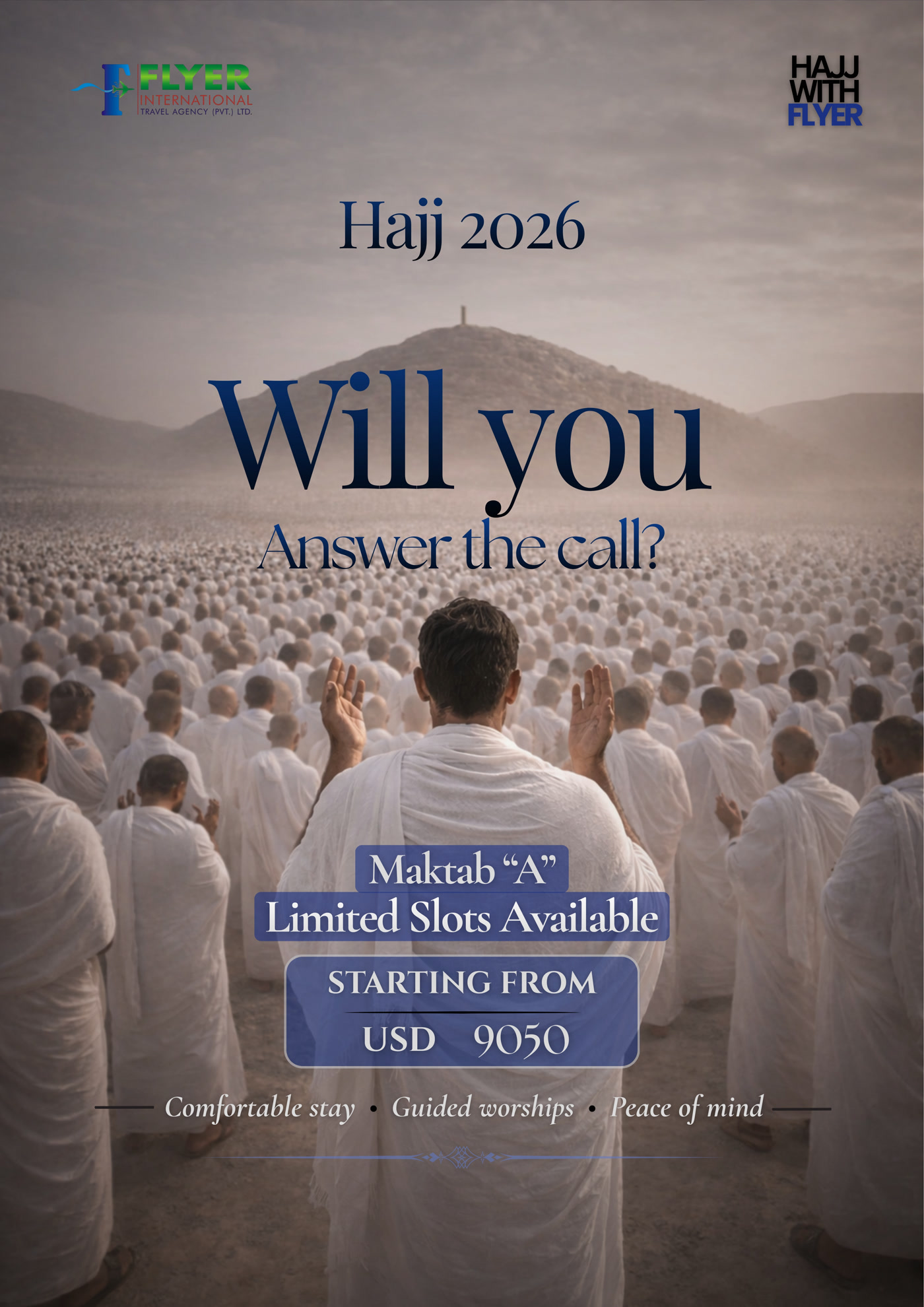 Hajj 2026 campaign creative built by Sunday